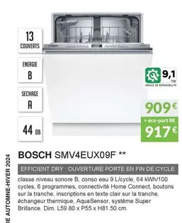 Bosch - SMV4EUX09F offre à 909€ sur Copra