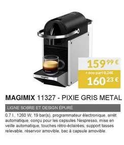 Magimix - 11327 Pixie Gris Metal offre à 159,99€ sur Copra