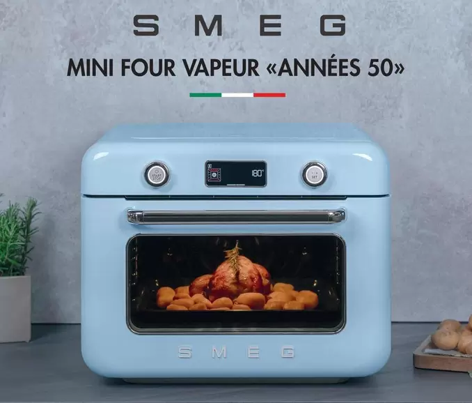 Smeg - Mini Four Vapeur «Années 50» offre sur Copra