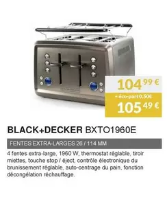 Black & Decker - BXTO1960E  offre à 105,49€ sur Copra