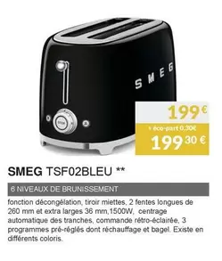 Smeg - TSF02BLEU  offre à 199,3€ sur Copra