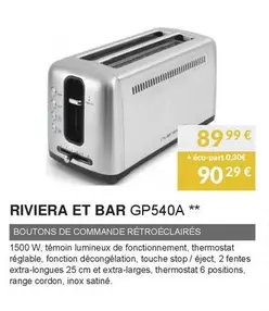 Riviera Et Bar - GP540A offre à 89,99€ sur Copra