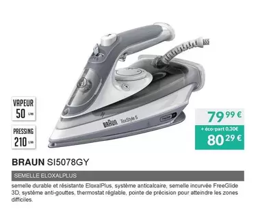 Braun - SI5078GY offre à 79,99€ sur Copra