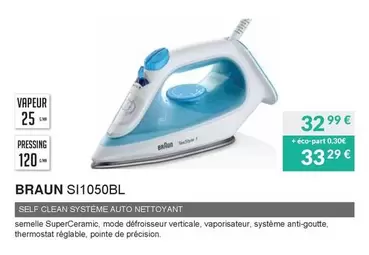 Braun - SI1050BL offre à 32,99€ sur Copra