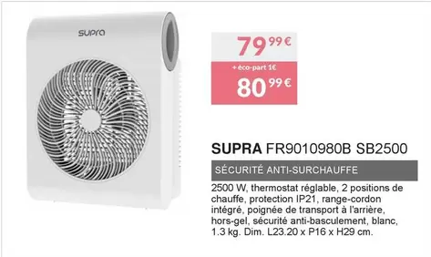 Supra - FR9010980B SB2500 offre à 79,99€ sur Copra