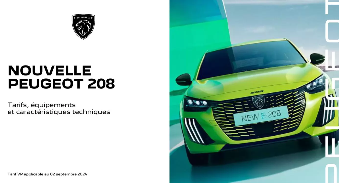 Lu - New E-208 offre sur Peugeot