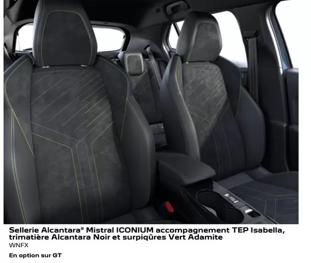 Sellerie Alcantara Mistral Iconium offre sur Peugeot