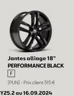 Jantes Alliage 18" Performance Black offre à 515€ sur SEAT