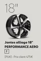 Jantes Alliage 18" Performance Aero offre à 475€ sur SEAT