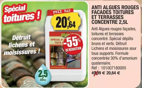 Anti Algues Rouges offre à 20,64€ sur Outiror