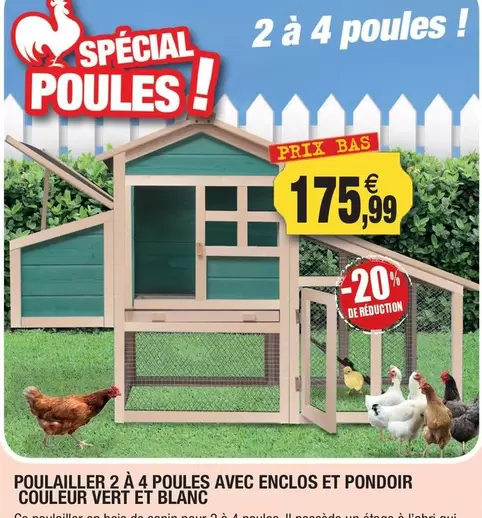 Poules offre à 175,99€ sur Outiror