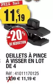 Quillets À Pince À Visser En Lot De 4 offre à 11,19€ sur Outiror