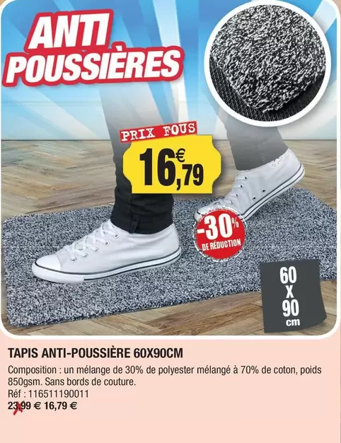 Tapis Anti-poussière 60x90cm offre à 16,79€ sur Outiror