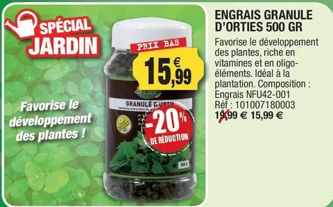 Engrais Granule D'orties offre à 15,99€ sur Outiror