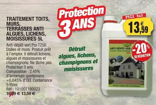 Détruit Algues, Lichens, Champignons Et Moisissures offre à 13,59€ sur Outiror