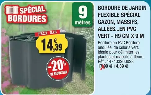 Bordure De Jardin Flexible Spécial Gazon, Massifs, Allées... En Pvc offre à 14,39€ sur Outiror