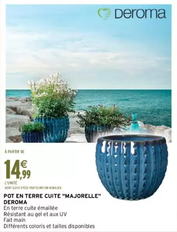 derma - pot en terre cuite "majorelle"