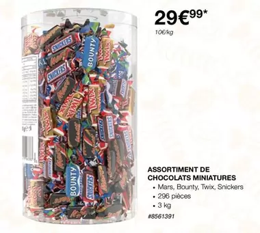 Assortiment De Chocolats Miniatures offre à 29,99€ sur Costco