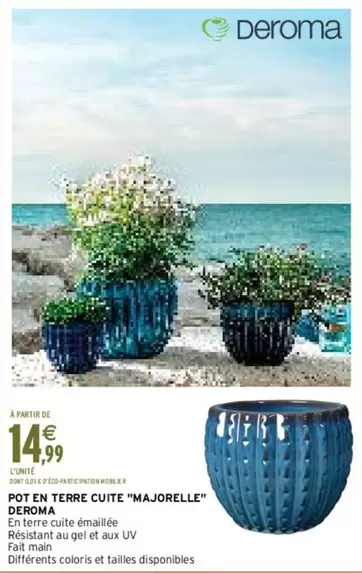 Deroma - Pot En Terre Cuite "majorelle"