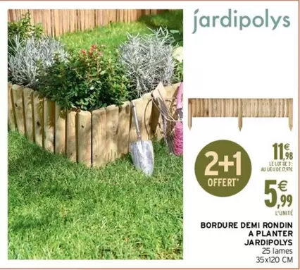 Jardipolys - Bordure Demi Rondin A Planter