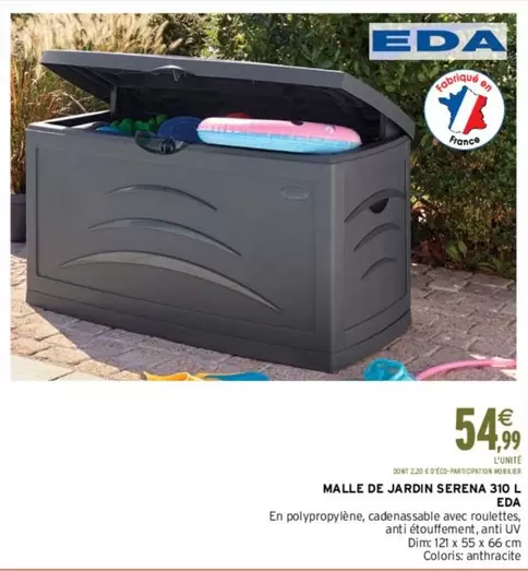 dim - eda - malle de jardin serena 310 l