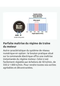 Parfaite Maîtrise Du Régime De Traîne Du Moteur offre sur Yamaha