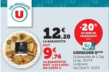 U - Couscous offre à 12,2€ sur U Express