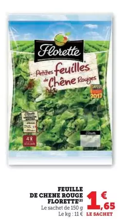 Florette - Feuille De Chene Rouge offre à 1,65€ sur U Express