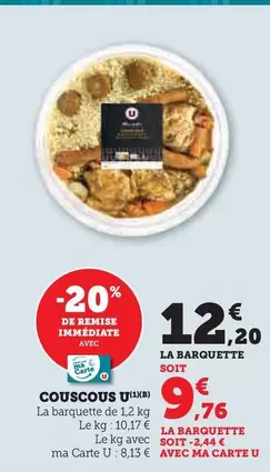 U - Couscous offre à 12,2€ sur U Express