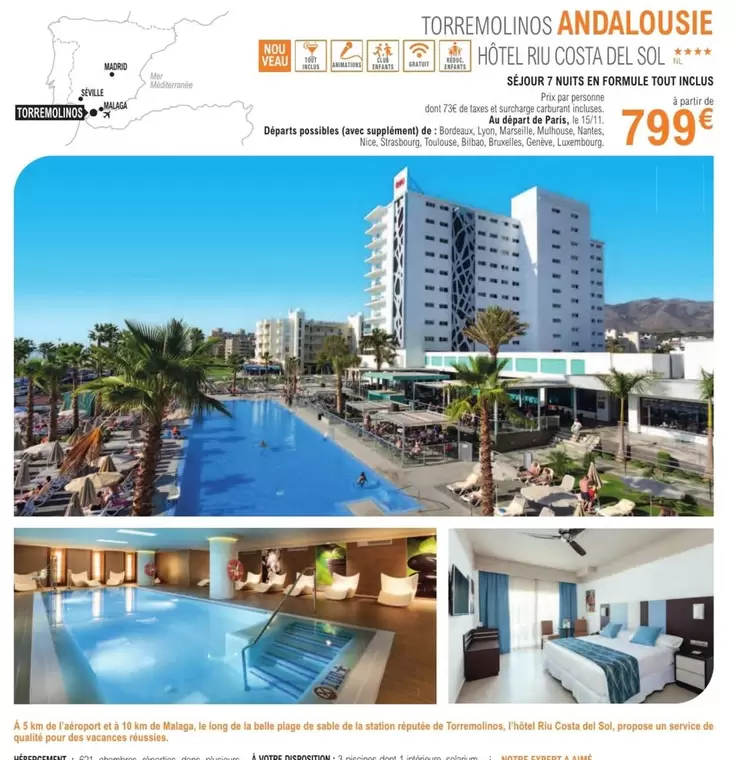 Torremolinos Andalousie  offre à 799€ sur E.Leclerc Voyages