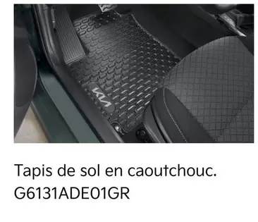 Tapis De Sol En Caoutchouc offre sur KIA