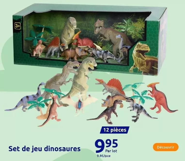 Set De Jeu Dinosaures offre à 9,95€ sur Action