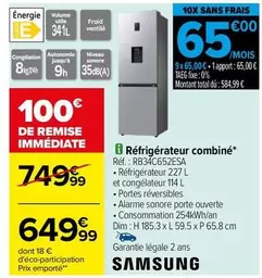 Dim - Samsung - Réfrigérateur Combiné