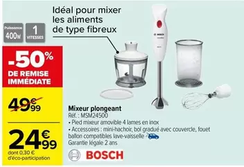 Bosch - Mixeur Plongeant Réf. : Msm24750