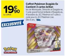 Coffret Exaside Ex Pokémon - 3 cartes brillantes en promotion