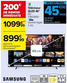 Total - Samsung - Téléviseur Qled 4k