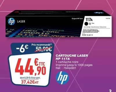 HP - Cartouche Laser 117A offre à 44,9€ sur Bureau Vallée