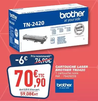 Brother - Cartouche Laser TN2420 offre à 70,9€ sur Bureau Vallée