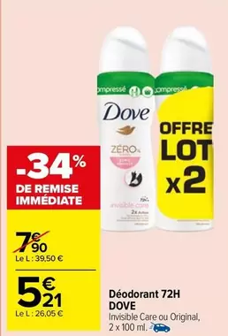 Dove - Déodorant 72H