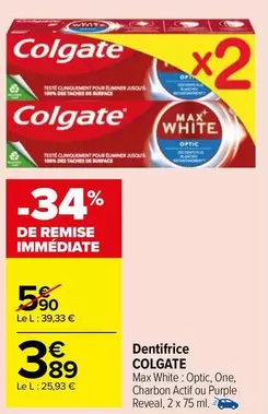 colgate - dentifrice