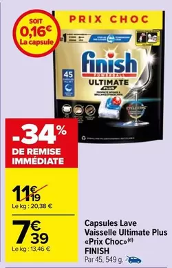 Finish - Capsules Lave Vaisselle Ultimate Plus