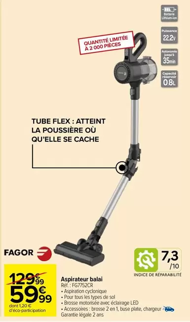 Fagor - Aspirateur Balai