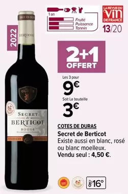 Cotes De Duras - Secret De Berticot