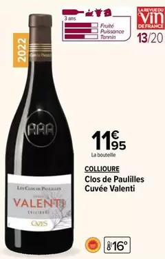 COLILOURE - CLOS DE PAULILLES CUVÉE VALENTI