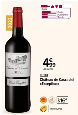 Fitou - chateau de cascastel "exception"