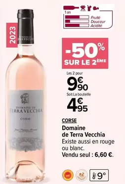 Domaine de Terra Vecchia - Vin de qualité avec promo spéciale et caractéristiques uniques