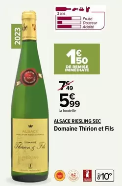 Domaine Thirjon Et Fils - Alsace Riesling Sec