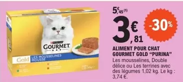 Purina - Aliment Pour Chat Gourmet Gold