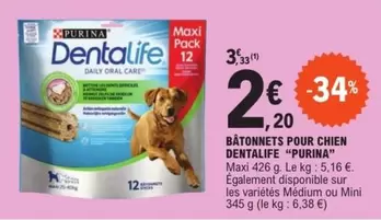 Purina - Bâtonnets Pour Chien Dentalife