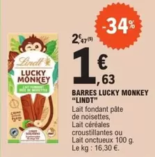 Lindt - Barres Lucky Monkey